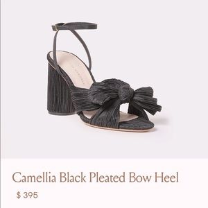 Loeffler Randall black pleated bow and heel. Size 7. Smoke free home.